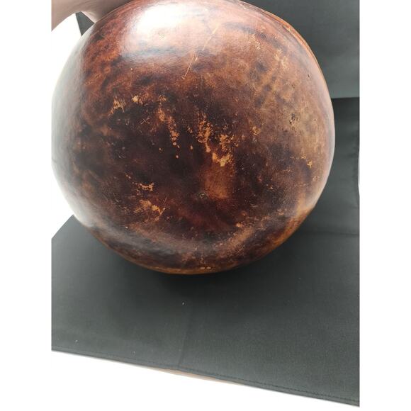 Natural Gourd Basket weaved twigs and hand painted - Picture 8 of 15